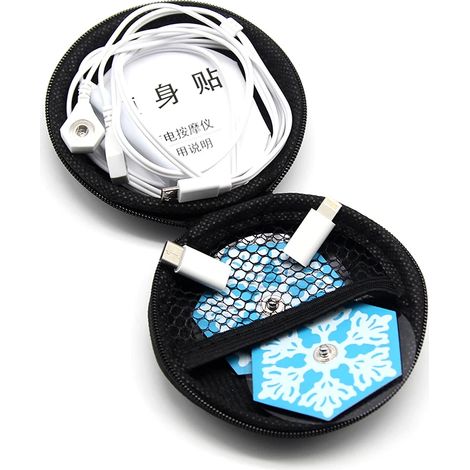 Mini-Impulsmassagegerät für Mobiltelefone, steuerbar per Mobiltelefon, EMS-Muskelstimulator mit Elektroden, Rückenmassage-Therapie 04471-AquaForge