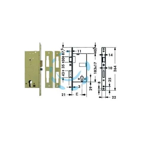 ELETTROSERRATURA DA INFILARE A CILINDRO 5810 - mm.40 (Y5810040)