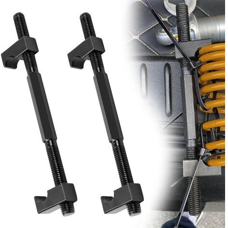 Comprimé Ressort Amortisseur, Outils Mecanique Automobile pour Moto, Compresseur Ressort Outillage, Démontage Suspension, Frein et Ecarteur, Compresse Ressort Amortisseur, 2 Pièces (1/5)