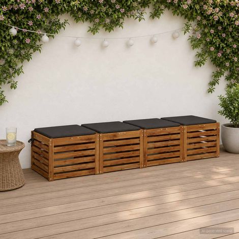 vidaXL 4-Piece Seat Cushions SOEST 4 pcs 100% Polyester Anthracite (1/5)