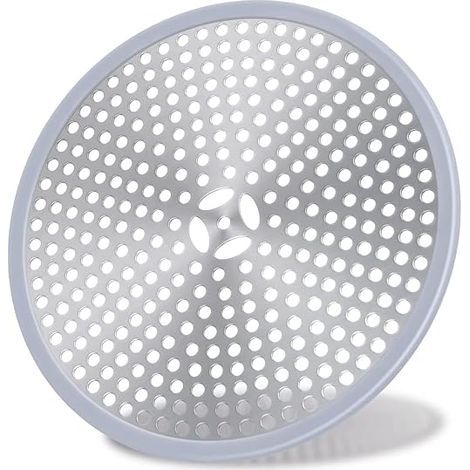 1 pcs , Drain de Douche, Filtre de Cheveux, Filtre pour bonde de Douche, Grille Douche Anti Cheveux, Couverture de Drain Filtre à Évier, AttrapeCheveux Douche Drain  Acier Inoxydable Argent et Silic (1/5)