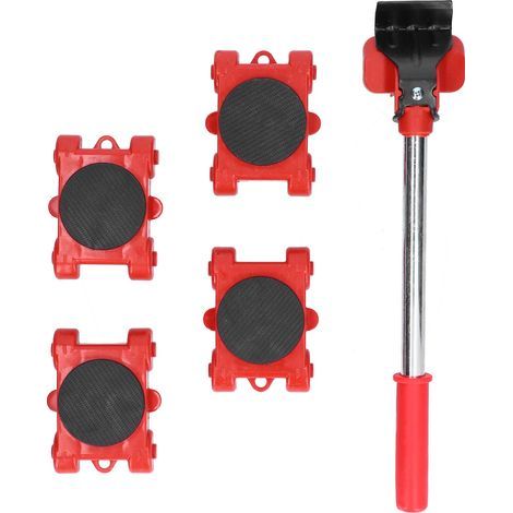 Élévateur mobile de meubles, 5 pièces, hauteur réglable, Base d'outils de manipulation multifonctionnelle et robuste (1/5)