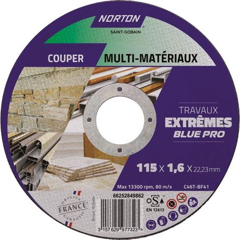 Schneidplatte Flach Fein Extrem Alle Materialien 115x1,6x22 - Norton