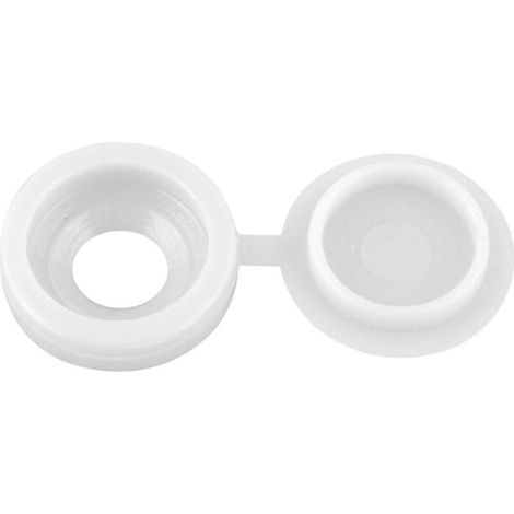 Jeffergarden Couvercle de bouchon à vis en plastique, trou de protection décoratif M5 pour vis autotaraudeuses, placard de meubles blanc