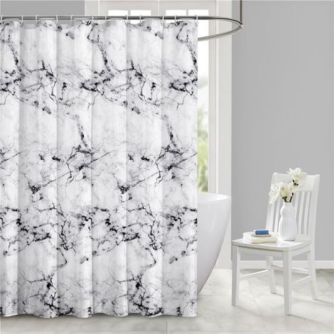 Rideau de douche pour salle de bain, motif marbre, extra long, haute qualité, résistant aux moisissures, lavable en machine, 120 x 180 cm