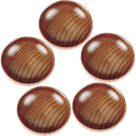 de 5 Assiettes Rondes en Bois 75 CM pour Sauces et (1/5)