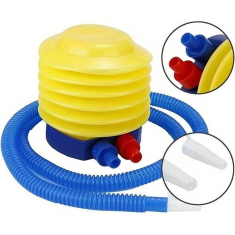 Pompe pour matelas pneumatique - Pompe gonflable - Pompe à air - Pompe de camping - Mini - Jaune (1/5)
