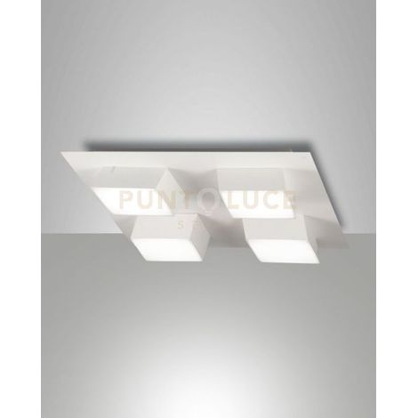 LUCAS PLAFONIERA BIANCO 4 LUCI DIMMERABILE 48W 3000K 4160LM