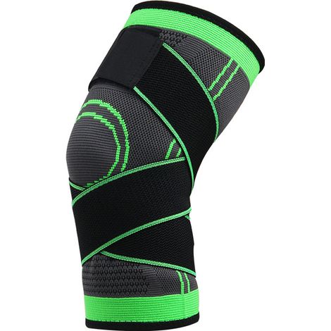 Genouillère de Compression - Orthèse Genou pour Arthrite - Soutien Articulaire - Protection Sportive - Taille XL (75-90 kg) - Vert (1/5)