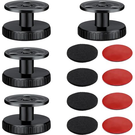 Cadre de Lit Fileté Réglable, 4 Pièces Anti-Tremblement Butées Outil Support Télescopique Têtes de Lit Stabilisateur Réduction du Bruit Muet Cadre pour Lit Armoire Chaise Canapé Tables Murs (1/5)