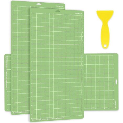 Lot de 3 tapis de découpe verts 30 x 60 cm (12 x 24 pouces) à adhérence standard. Accessoires de découpe, vert. (1/4)