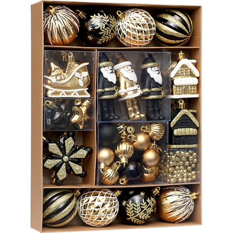 Surtido navideño de 50 piezas, ideal para la decoración festiva del hogar. (1/4)