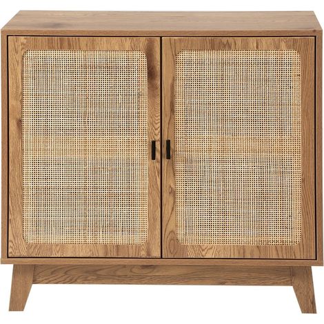 Credenza 2 ante in rattan naturale L 80 cm - ALIA