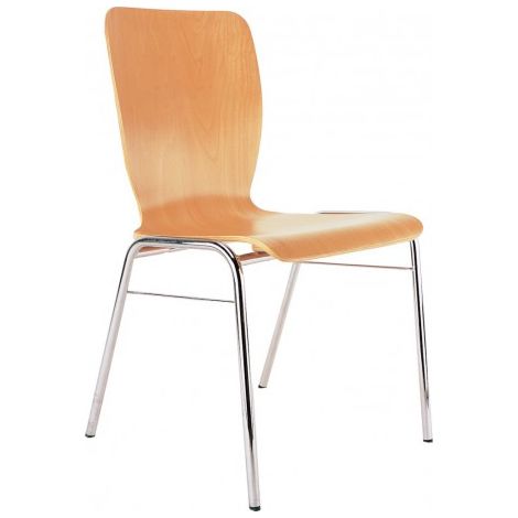 Chaise WING II Hetre,chrom/Hetre (Par 4)