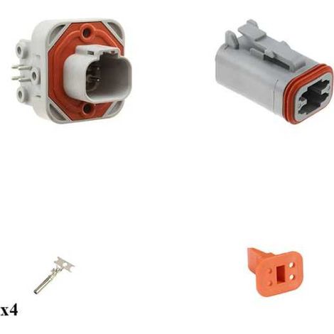 Kit Connecteur DT13 series femelle 4 Voies PCB