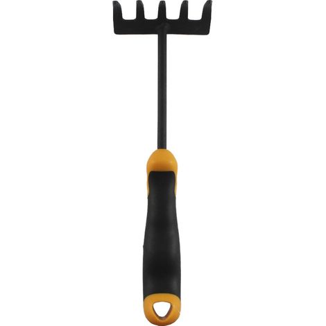 HOTECHE rastrillo jardin 275 mm 5 puas c/mango , Rastrillo de jardín 275 mm con 5 púas Hoteche Rastrillo fabricado en aleación de acero carbono Mango ergonómico de plástico (1/5)