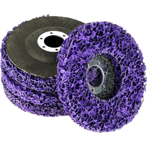 Disques Abrasifs - Ø125x15 mm - Alésage 22 mm - Pour Meuleuse Droite - Usinage de Surface, Décapage de Rouille, Polissage - Lot de 4