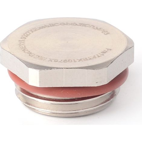 Bouchon obturateur RS PRO M16, Ø 16.2mm en Laiton nickelé, IP68 ( Prix pour Sachet de 5 ) (1/2)