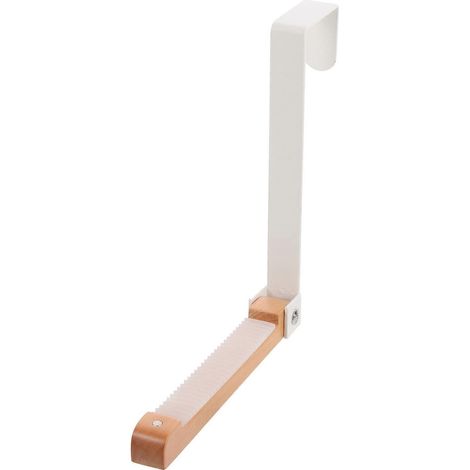 Crochet de porte en fer, organisateur de porte arrière sans perçage, cintre de rangement suspendu-17.5X16CM-White