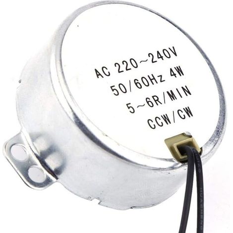 Enowelir Moteur Synchrone Électrique 1pc 220-240V AC 4W CW/CCW(5-6RPM) (1/3)