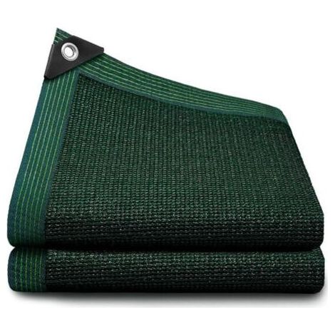 Toile d'ombrage vert noirâtre pour jardin, 2 x 3 m, résistante, en maille durable pour serre, poulailler, pergola et auvent (1/5)