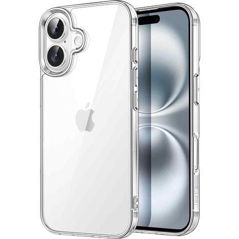 Coque De Téléphone - Protection Caméra - TPU Souple Transparent - Antichoc - Anti-rayures - Pour iPhone 16 6,1 Pouces - Clair (1/5)