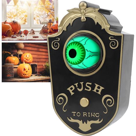 Halloween-Türklingeldekoration: Hängende Türklingel mit Lichteffekt (schwarz) (1/5)