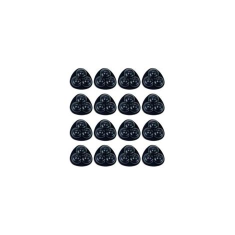 Set mit 16 Mini-360°-Lenkrollen für Küchengeräte, Kleberolle für Heimwerkerprojekte, Mülleimer, Aufbewahrungsbox mit 3 Kugellagern (schwarze Nylonkugeln)