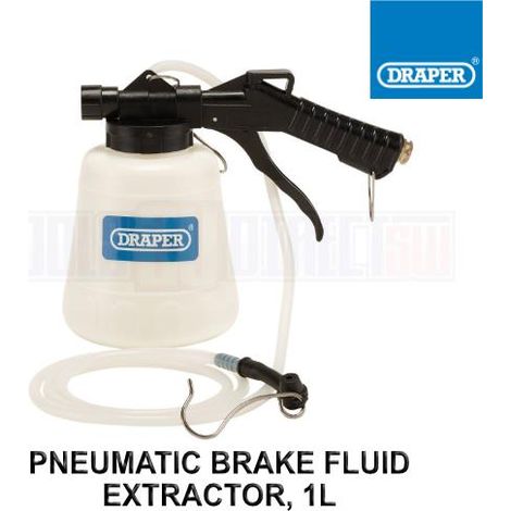 Draper 1L Pneumatic Brake and Clutch Fluid Extractor for Brake Bleeding – Suitable for Cars, Vans, and Trucks (Model 22113) (1/3)