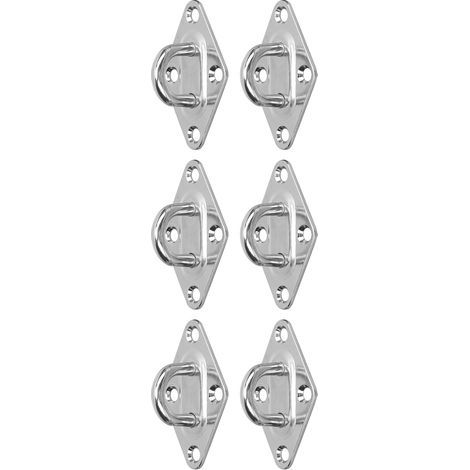 6 Crochets en Acier Inoxydable pour Fixation de Voile d'Ombre - Accessoires Nautiques Résistants (1/5)