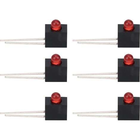 100 supports LED, abat-jour de 3 mm, coude à 90°, composants de contrôle industriel pour lumière rouge (1/5)