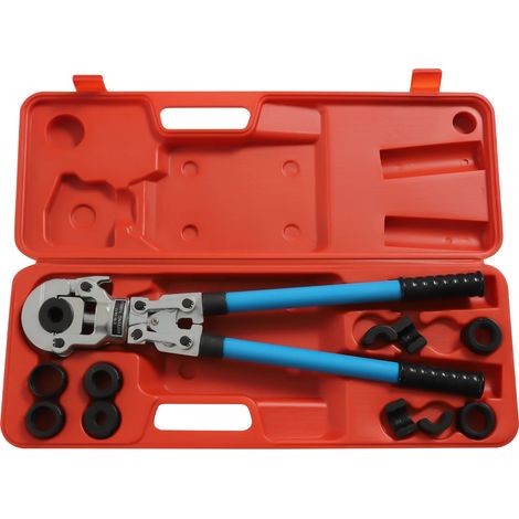 Kit di attrezzi per crimpatura di tubi idraulici, alta efficienza, set completo, blu scuro (1/2)