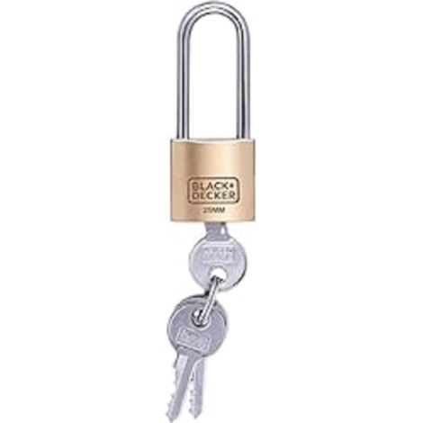 Cadenas - 25 mm - Anse Longue - Comprend 3 Clés - Serrure en Laiton Massif (1/4)