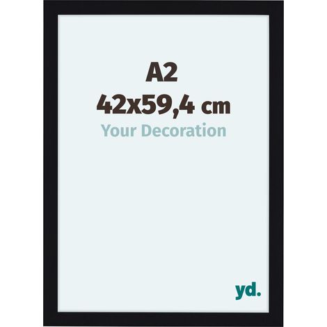 Cadre Photo 42x59.4cm A2 Noir Brillant MDF Como. (1/5)