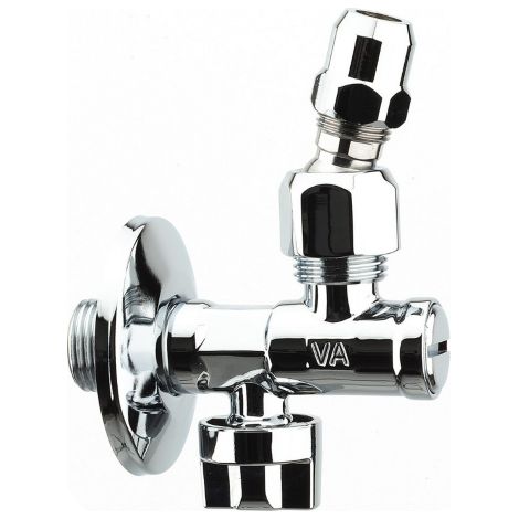 Va Albertoni Lux rubinetto sottolavabo con filtro a snodo cromato 1/2 x 3/8 ricambi rubinetteria per lavandino bagno (1/2)