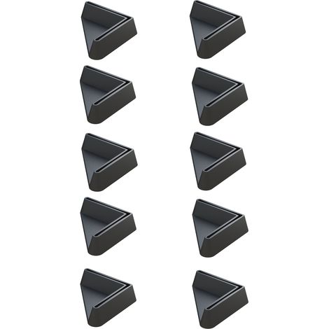 Cyclingcolors – Lot de 10 embouts de pied étagère en plastique noir 25mm – Patins anti-glisse pour sols durs – Guide de bricolage