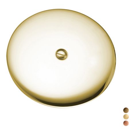 PIASTRA PAVIMENTO IN OTTONE Misura: Diam. 150 - Bronzata (1/3)