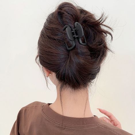 1 épingle à cheveux peinte style Maillard - épingle à cheveux haut de gamme pour femme, à porter à l'arrière de la tête - épingle à cheveux creuse et simple, idéale pour les cheveux peu fournis. (1/2)