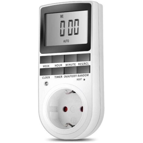 Pair Prise Programmable Digitale - Minuterie Numérique Hebdomadaire, Écran LCD, Économie d'Énergie (1 Pack) (1/5)