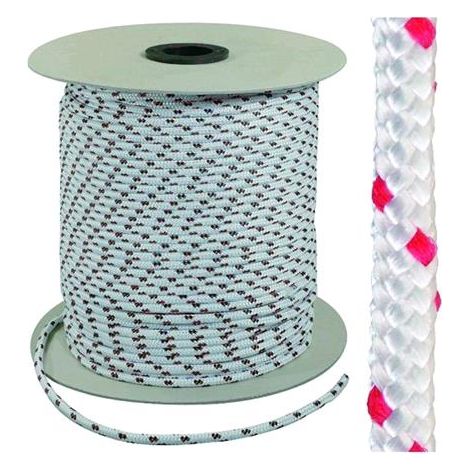 Fune Treccia Marina Alta Q.Ta Bianca Segnalino Red Mm. 20 35Kg