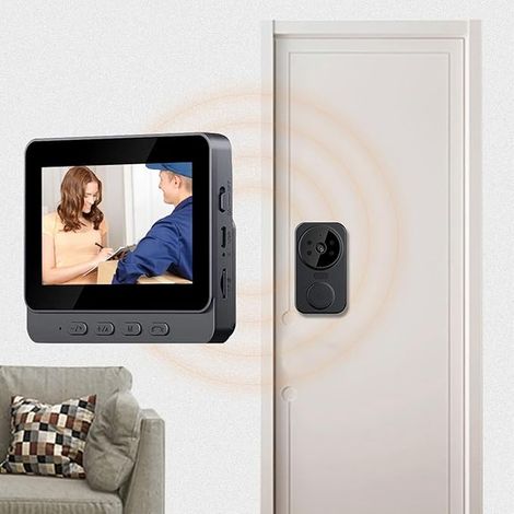 Drahtloses Videosystem mit WLAN, 1080p-Video-Gegensprechanlage, Monitor mit Zwei-Wege-Audio.