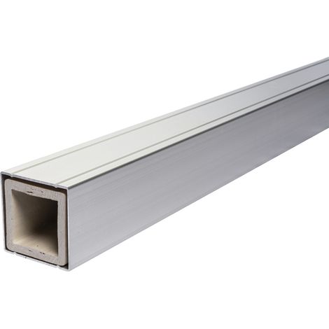 elephant Alupfosten 185 x 6,8 x 6,8 eloxiert mit Abdeckung Rahmenschelle