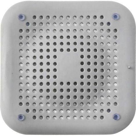 Crépine anti-cheveux pour baignoire, protège-trou de vidange, blanc-Gray (1/5)