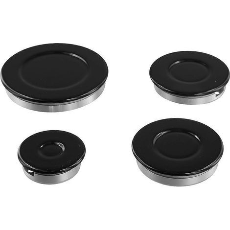Lot de 4 brûleurs de rechange pour réchaud à gaz portable - Tête de brûleur Noir Argent (1/5)