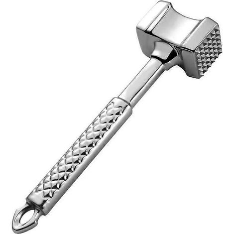 Attendrisseur à viande Le nouveau marteau à viande en acier inoxydable Attendrisseur à escalopes double face Plateau à viande en acier inoxydable compatible lave-vaisselle pour escalopes (1/5)