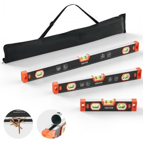 Niveau à Bulle Magnétique Lot de 3 - 225 400 et 600 mm Niveau (1/5)
