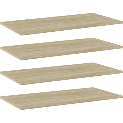 Bücherregal-Bretter 4 Stk. Sonoma-Eiche 80x40x1,5 cm
