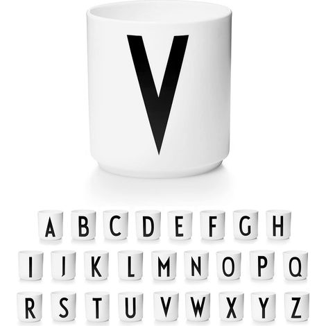 Tasse a Cafe (A-Z) Cadeau Homme, Cadeau Femme Idéal pour Decoration, Decoration Table Porcelaine Mug avec Initiale Tasse Cappuccino Tasses à thé, 250 Ml (1/5)