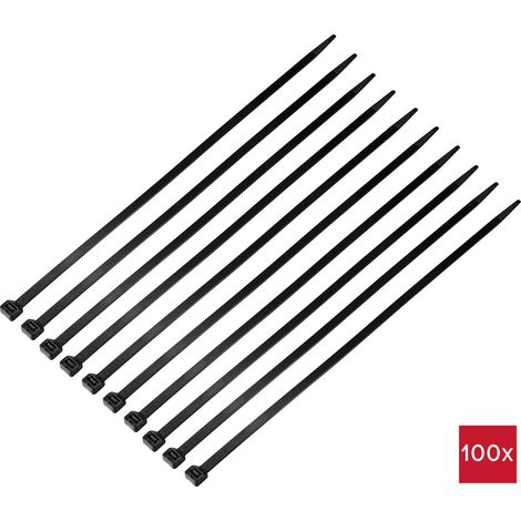 TRU COMPONENTS TC-12523704  Kabelbinder 380 mm 7.6 mm Schwarz Kälteresistenz 100 St.