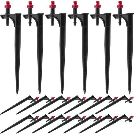 Pack of 40 Garden Irrigation Emitters, Drip Irrigation Kit, ABS Plastic Irrigation Dripper with (360 Degree with Insertion Rod) (1/5)